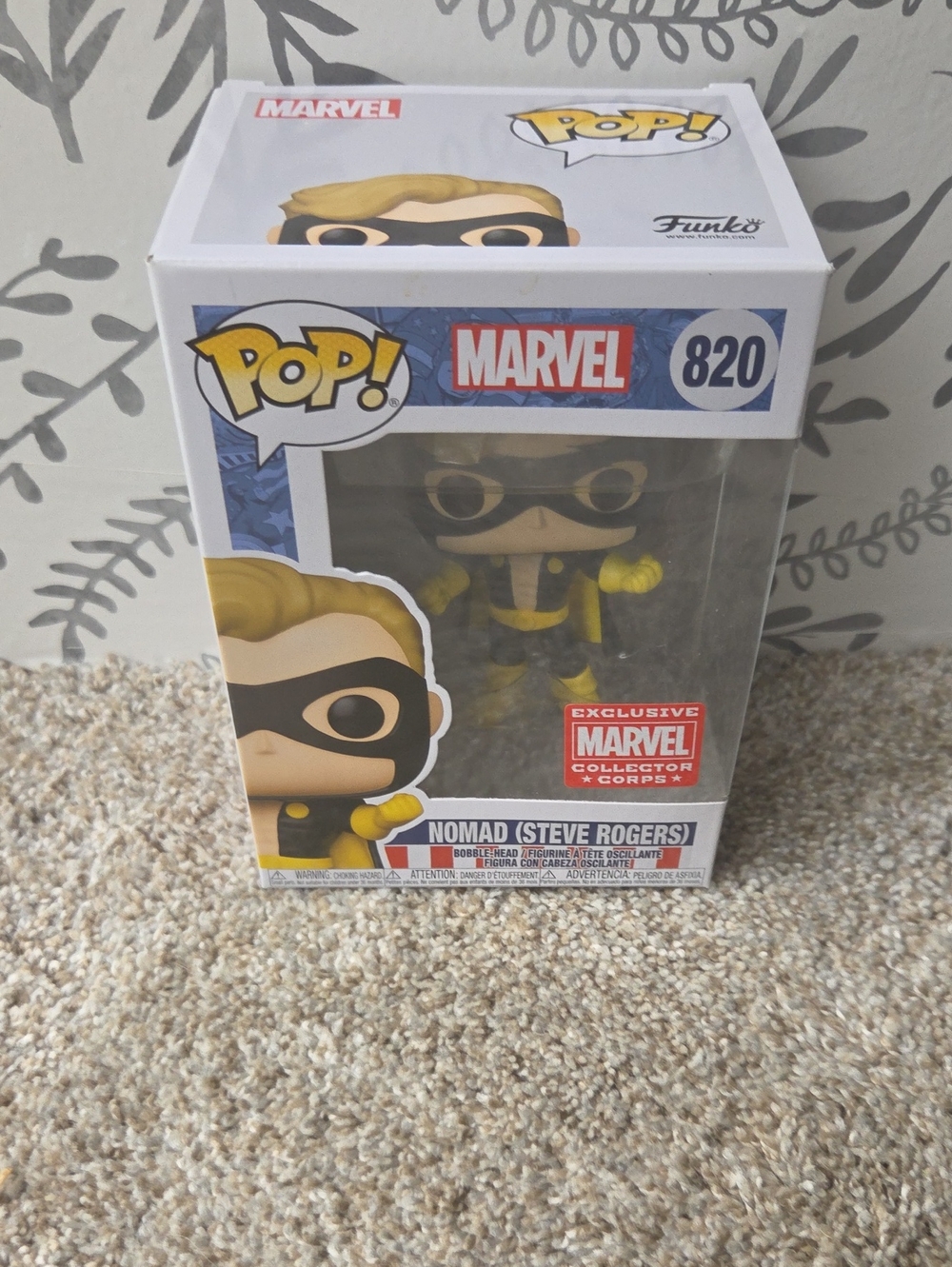 Funko Pop! Marvel Nomad (Steve Rogers) – Yellow & Black Vinyl Figure #820